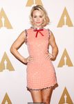 Rachel McAdams in peach mini dress at Academy Awards Nominee Luncheon in Beverly Hills