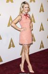 Rachel McAdams in peach mini dress at Academy Awards Nominee Luncheon in Beverly Hills