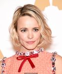 Rachel McAdams in peach mini dress at Academy Awards Nominee Luncheon in Beverly Hills