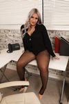 Paris Jade and pantyhose posing
