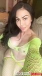 Nina Dolci In Neon Green Fishnets