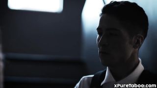 Horny stepmom teases and harasses her stepson