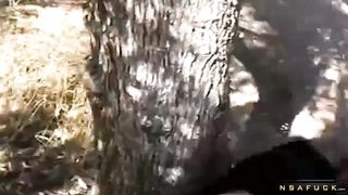 Fucking my milf outdoors with creampie