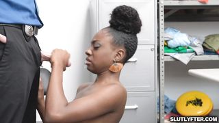 Officer Jack's meaty cock in Annes pussy