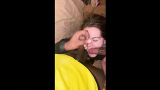 Teen couldn't resist sucking two cocks