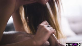 Scarlett takes dad in law's massive cock