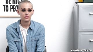 Blonde teen sucks the officers cock hard