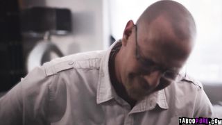 Dick pounded Scarlett's shaved twat