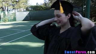 Lesbian teen BFFs playing nude tennis