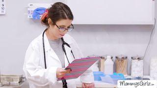 Stepdaughter and Stepmom threesome sex with doctor