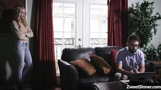 Hot teen Kenna James seduces landlord Logan Pierce