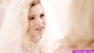 Teen bride gets a lesbian sex with her stepmom