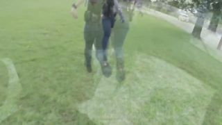 Rooftop fuck with a wild big titty MILF