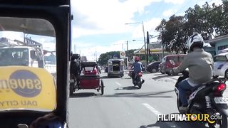 A tiny Asian teen is blowing his cock