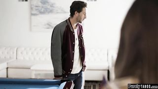 Nerdy school reporter is fucked by jock