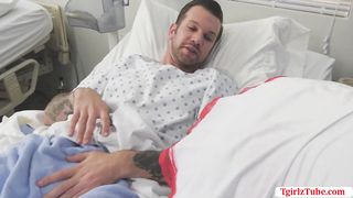 Shemale nurse barebacked by her patient