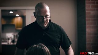 Teen lesbians do threesome with stepdad