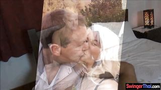 Swinger couple has Asian wife cheating