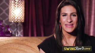 Cute young couples arrive at the red roo