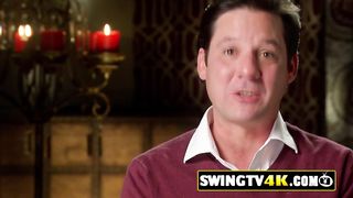 Swinger couple is fucking on a piano