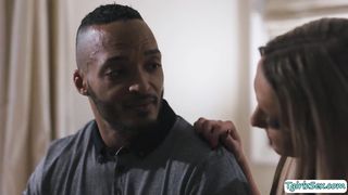 Shemale escort ass fucked by her black client