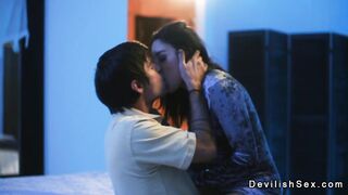 Stunning babe fucked by rich guy at his home