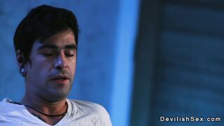 Stunning babe fucked by rich guy at his home