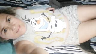 Sexy blond milf taking a huge dildo