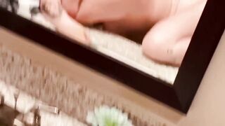 pawg sucks and fucks bcc in front of the bathroom mirror