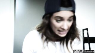 Stepbrother fucks his lesbian stepsister