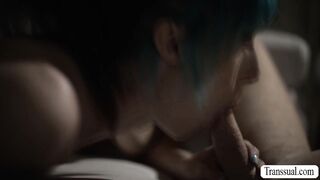 Huge tits TS stepmom analed by stepson