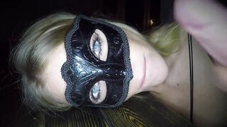 Nipple needle pley while she gave me a blowjob and gave her cum on her face