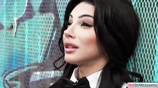 I anal my busty shemale waiter colleague