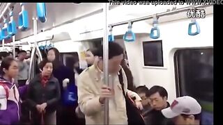 Sexy Chinese girls Sex in the subway