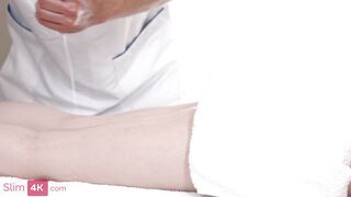 Massage and creampie for tiny angel