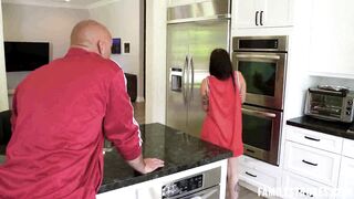 Sex with stepdaughter while my wife busy on chores