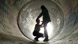 Voyeur BBC worship aggressive BlowJob public