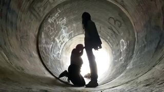 Voyeur BBC worship aggressive BlowJob public