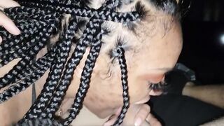 SEXY EBONY GIVES A WHITE BOY A CHANCE AND FALLS IN LOVE WITH HIS COCK!