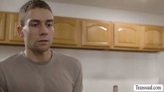 Busty MILF Syren De Mer analed by TS Ariel Demure