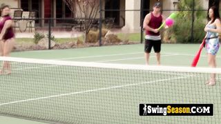 Babes having fun wearing lace lingerie