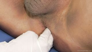 Naughty nurse sucks and fingers her patients ass