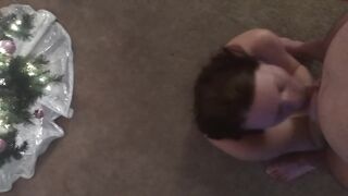Christmas blowjob and facial