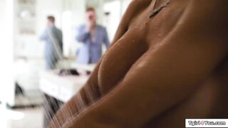 Cheating big tits shemale wife is rimmed