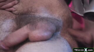 Busty trans alien needs human cock anal