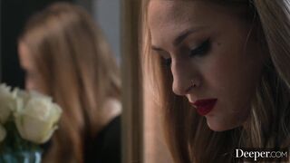 Angel is leashed & punished by her master