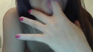 Hot Stepsister with puffy nipples fingers pussy