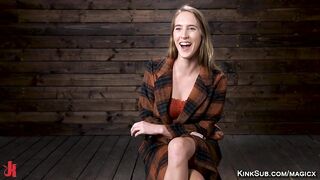 Slave locked with four steel shackles and whipped