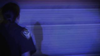 Hardcore interracial sex in public.