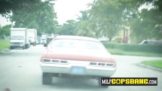 Hardcore interracial sex in public.